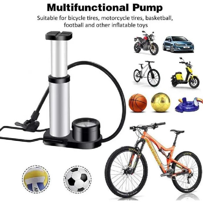 Compatible & Super Easy Portable High Pressure Foot Air Pump For Cycle, Motorcycle, Scooty & Car @ Just Rs. 599/-
