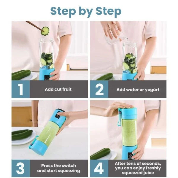 Portable Electric 2-in-1 Juicer Bottle | Compact & Sleek | Travel-Friendly